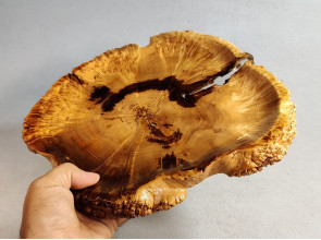 Handmade Wooden Salver / Maple Burl Wood